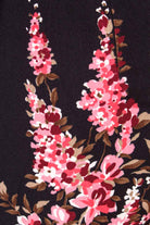 Etuikleid schwarz Pink Blumen