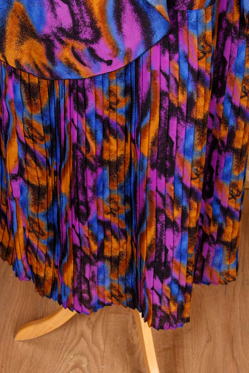 80s Kleid bunt Lagenlook