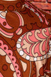 60s Disco Kleid braun rosa Paisley
