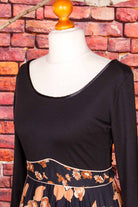 romantisches Tanzkleid schwarz Blumen