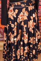 romantisches Tanzkleid schwarz Blumen