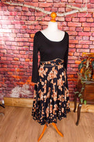 romantisches Tanzkleid schwarz Blumen