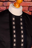 60s Top Bluse schwarz Spitze