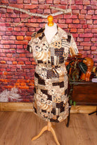 Schlager Kleid beige Baumwolle