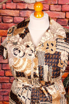 Schlager Kleid beige Baumwolle