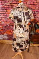 Schlager Kleid beige Baumwolle