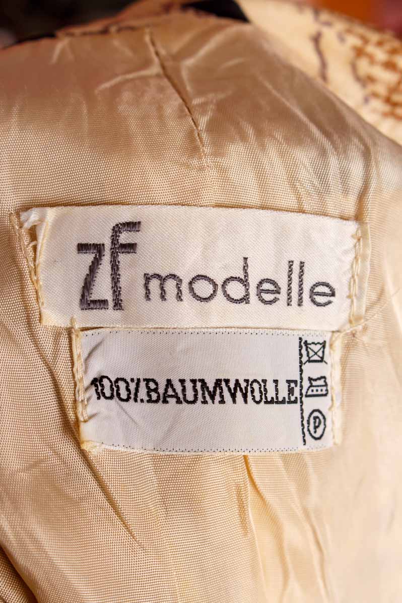 Schlager Kleid beige Baumwolle