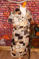 Schlager Kleid beige Baumwolle
