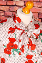 VEB Schluppenbluse Blumenmuster