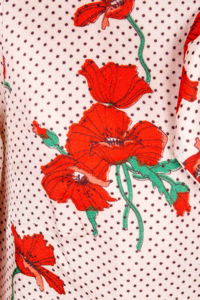 VEB Schluppenbluse Blumenmuster