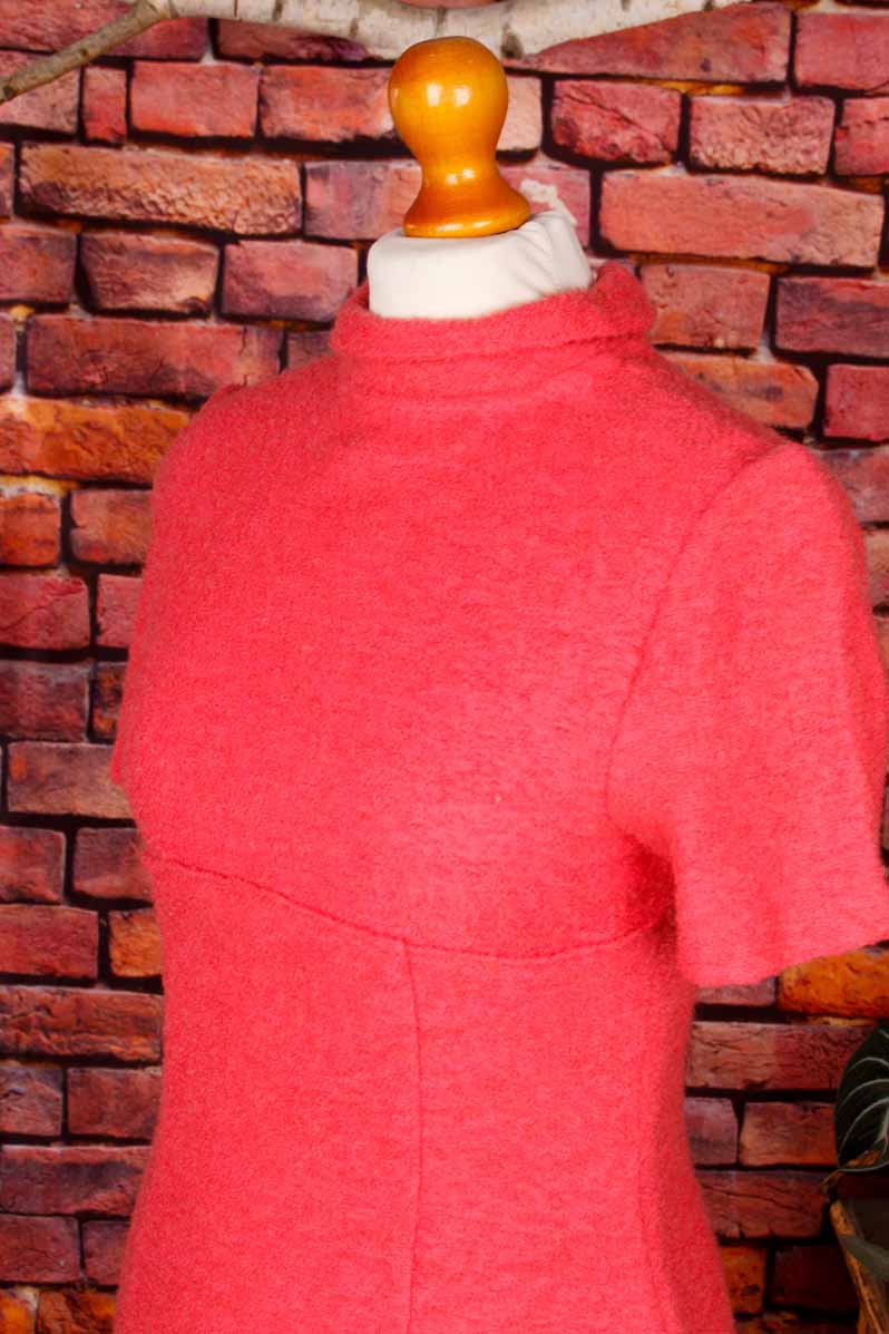 Etuikleid pink Wolle Bouclé