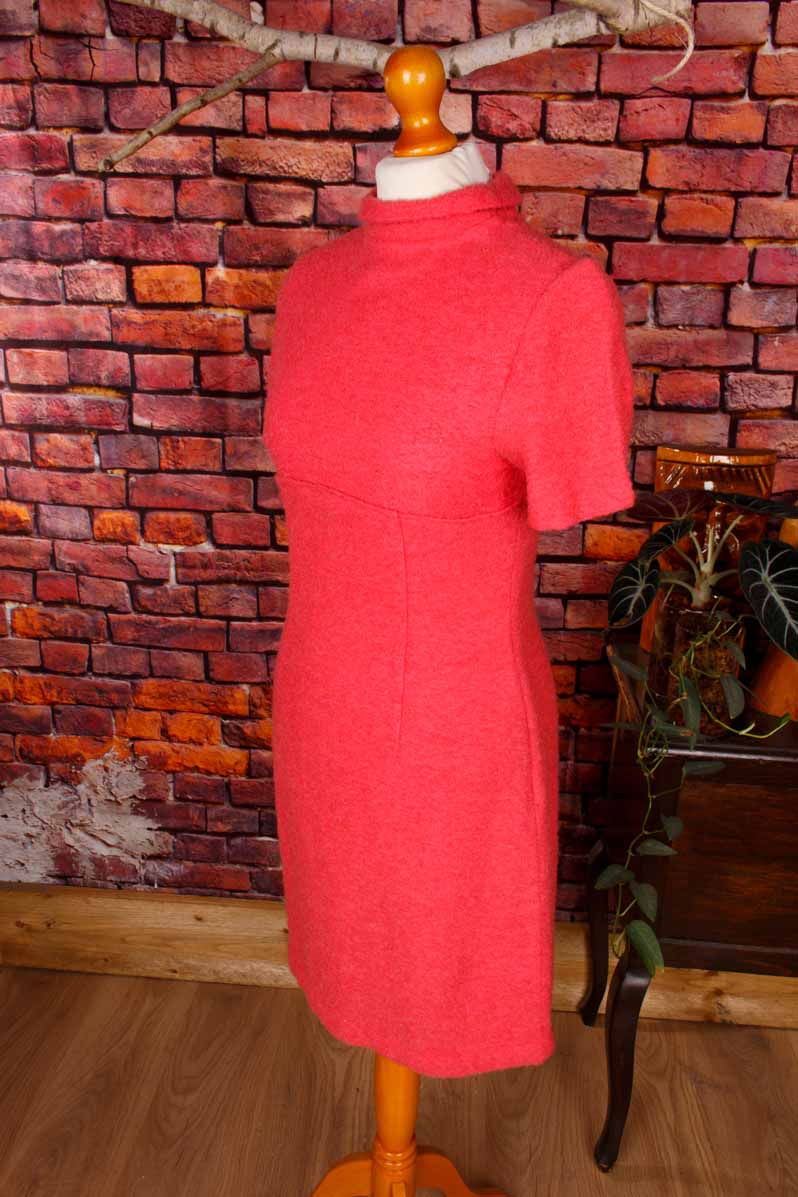 Etuikleid pink Wolle Bouclé