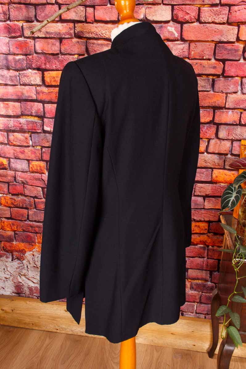 Longblazer schwarz Stehkragen
