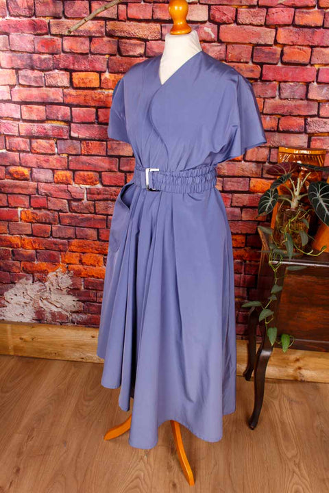 AKIRANAKA drapiertes Kleid blau