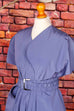 AKIRANAKA drapiertes Kleid blau