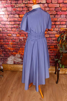 AKIRANAKA drapiertes Kleid blau