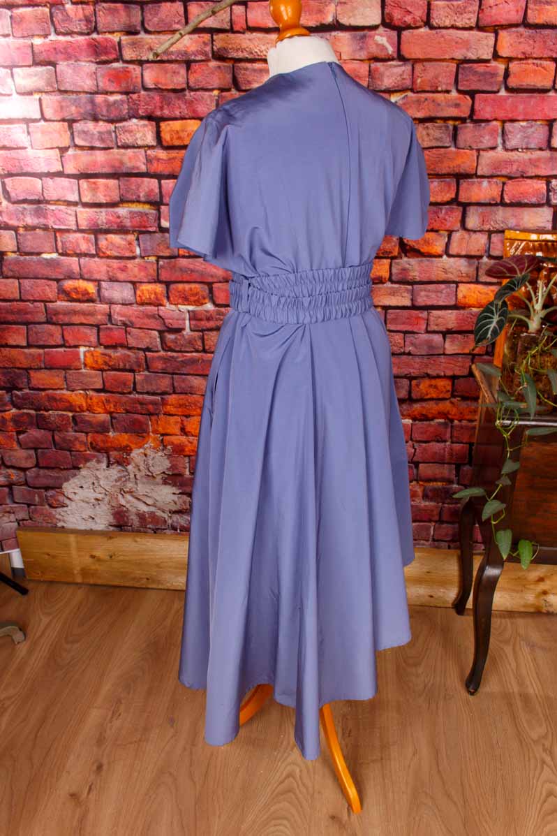 AKIRANAKA drapiertes Kleid blau