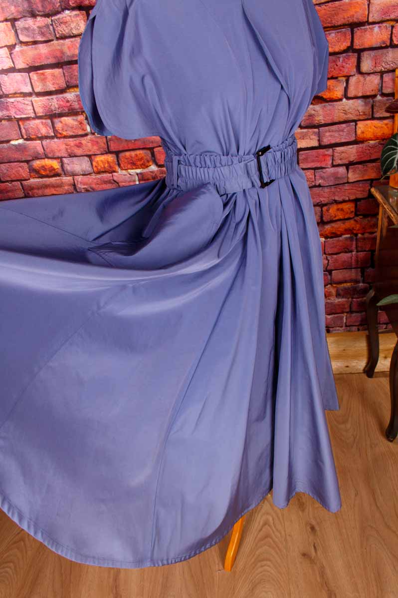 AKIRANAKA drapiertes Kleid blau