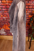 Boho Lederjacke Blazer grau