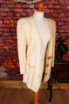 Boho Lederjacke Blazer beige