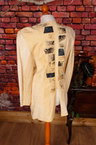 Boho Lederjacke Blazer beige