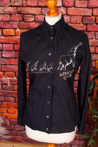Bluse schwarz Elefanten