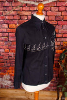 Bluse schwarz Elefanten