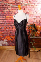 Abendkleid schwarz eng Glanz