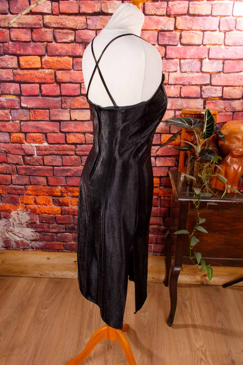 Abendkleid schwarz eng Glanz