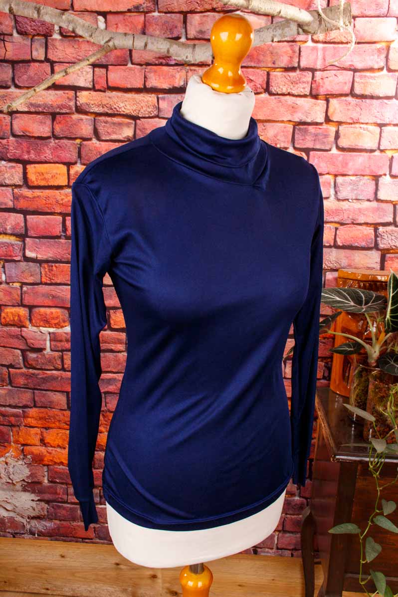 Rollkragen Shirt dunkelblau