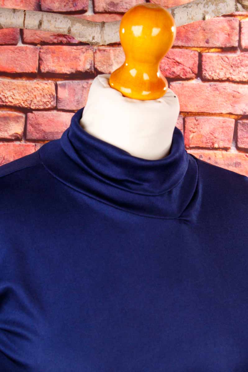 Rollkragen Shirt dunkelblau