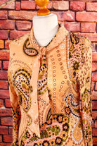 Boho Maxikleid lang beige Muster