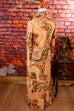 Boho Maxikleid lang beige Muster