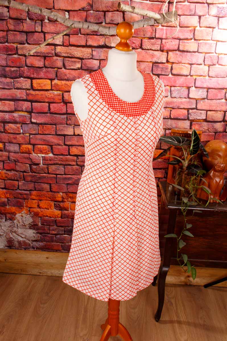 Stretchkleid rot kariert