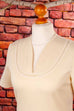 Vintage Strickkleid beige Wollmix