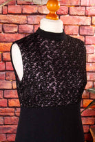 Vintage Abendkleid schwarz Glitzer