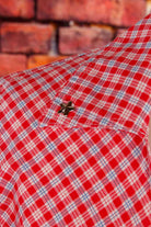 Wickelbluse rot kariert