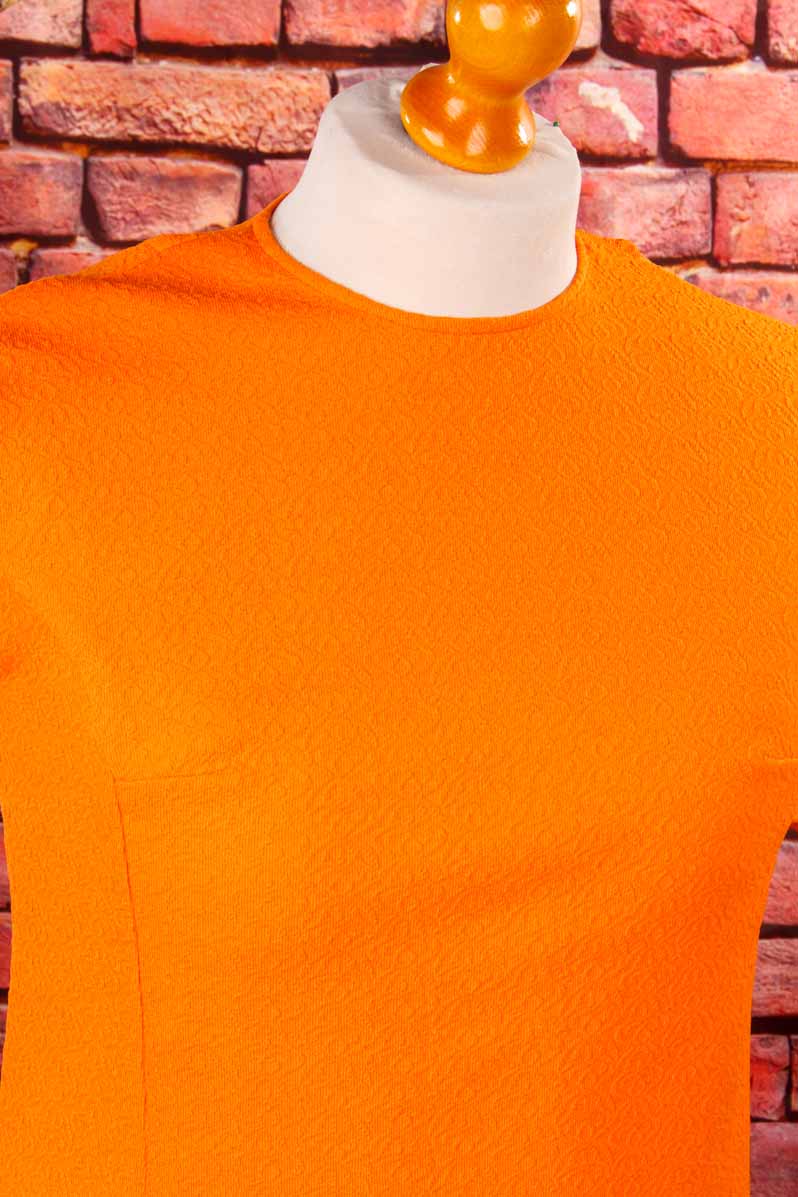 60s Schlagerkleid orange