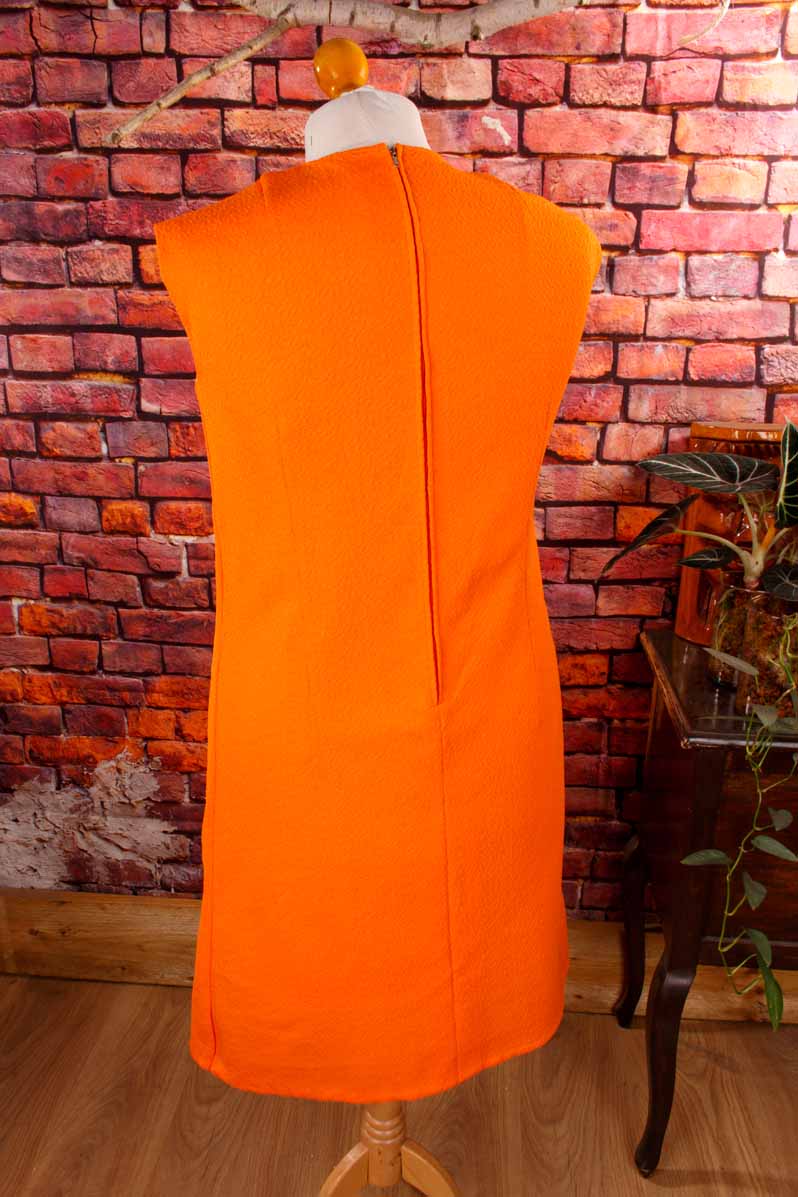 60s Schlagerkleid orange