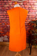 60s Schlagerkleid orange