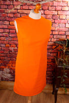 60s Schlagerkleid orange