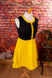 Schlager Kleid schwarz gelb