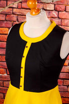 Schlager Kleid schwarz gelb