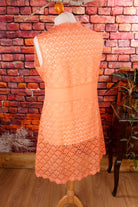 Vintage Nachtkleid apricot Spitze