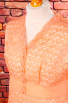 Vintage Nachtkleid apricot Spitze
