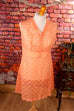 Vintage Nachtkleid apricot Spitze