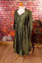 Brokat Abendkleid grün elegant