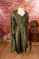 Brokat Abendkleid grün elegant