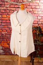 Leinen Top Tunika creme