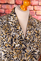 80s Bluse Leomuster